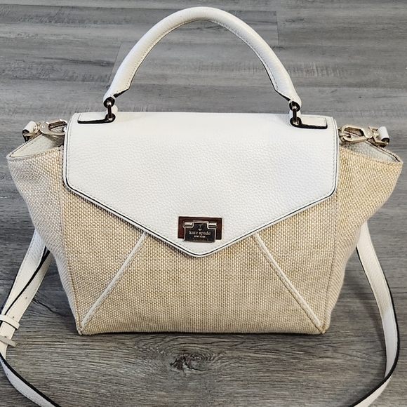 Kate Spade Laurel Wesley Place Leather and Tweed Satchel - Picture 2 of 15